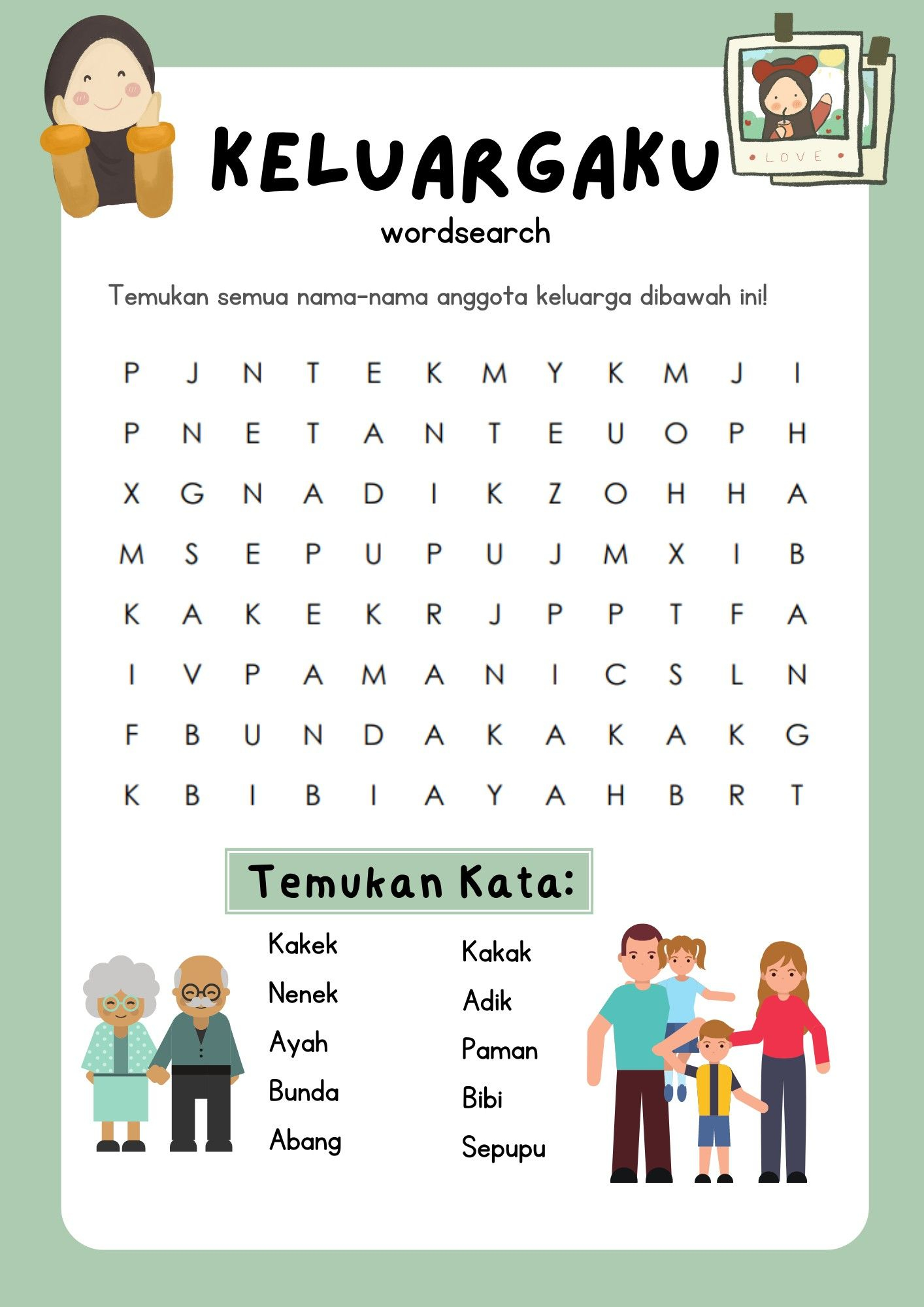 35 Kindergarten Worksheets Bahasa Indonesia