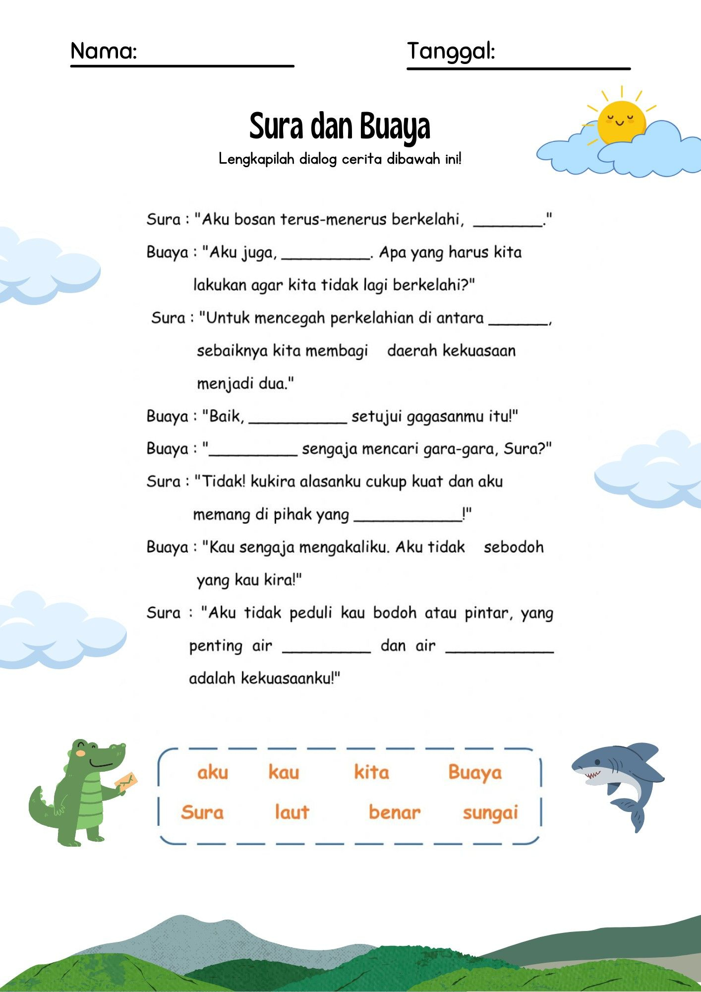 35 Kindergarten Worksheets Bahasa Indonesia