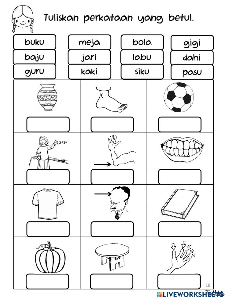 35 Kindergarten Worksheets Bahasa Indonesia