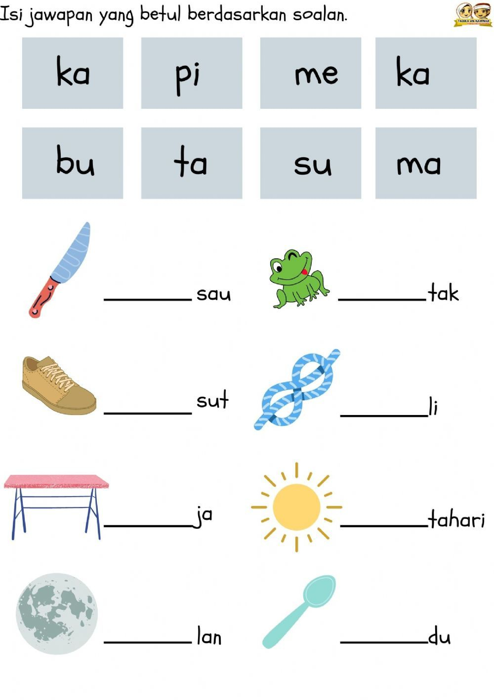 35 Kindergarten Worksheets Bahasa Indonesia