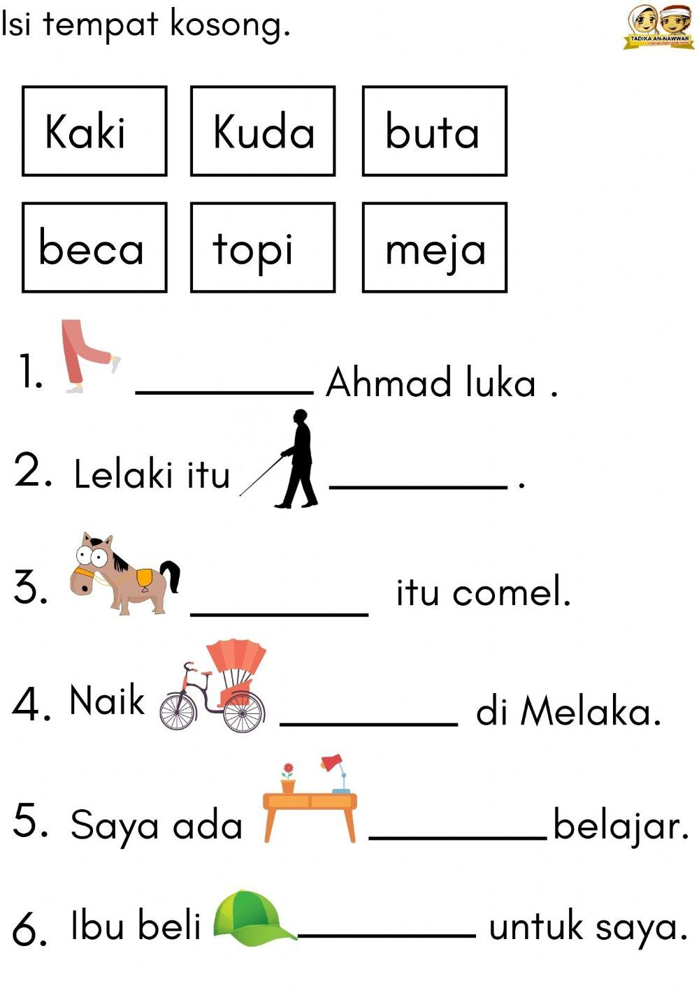 35 Kindergarten Worksheets Bahasa Indonesia