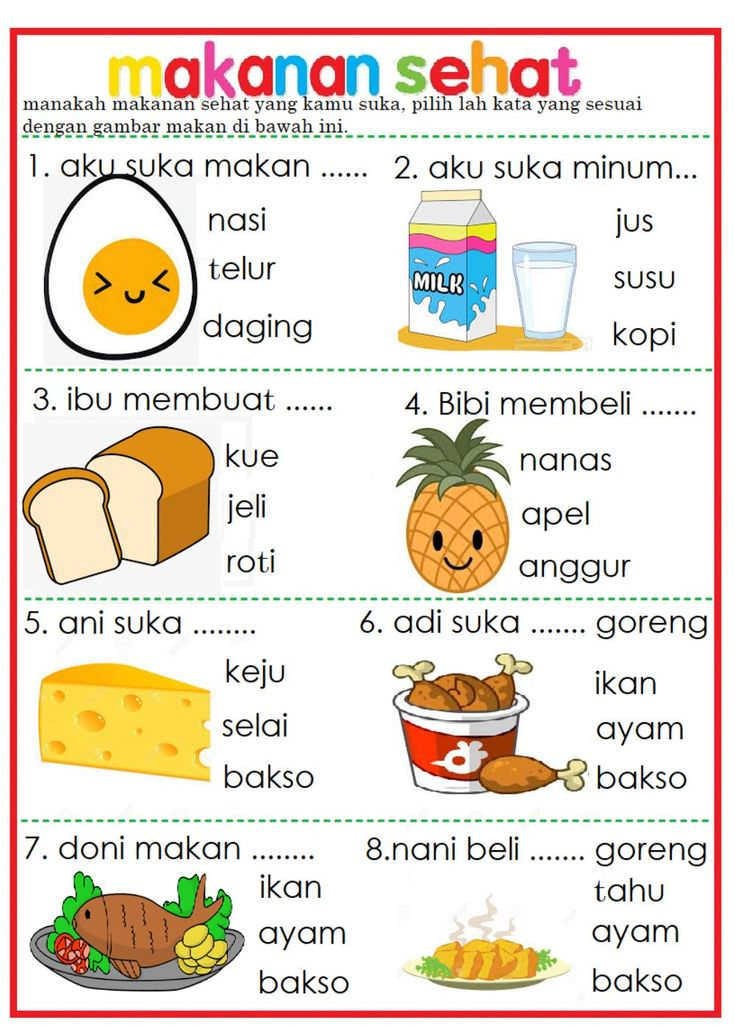 35 Kindergarten Worksheets Bahasa Indonesia