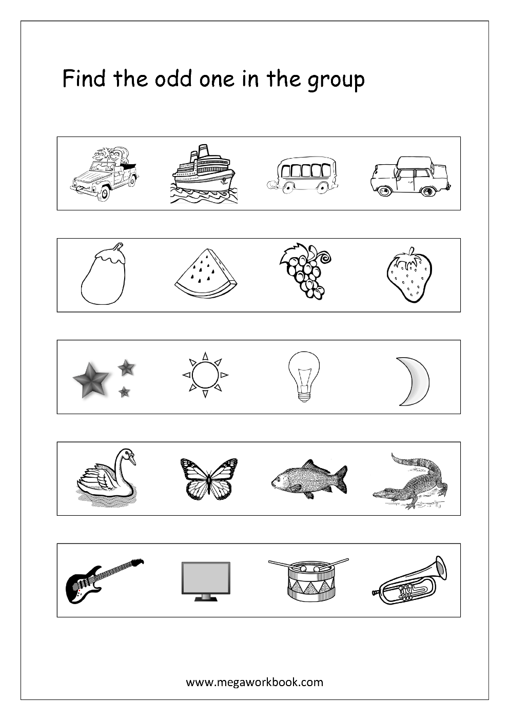 35 Kindergarten Worksheets Black And White