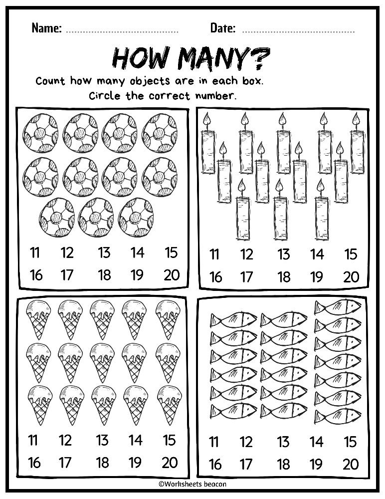 35 Kindergarten Worksheets Black And White