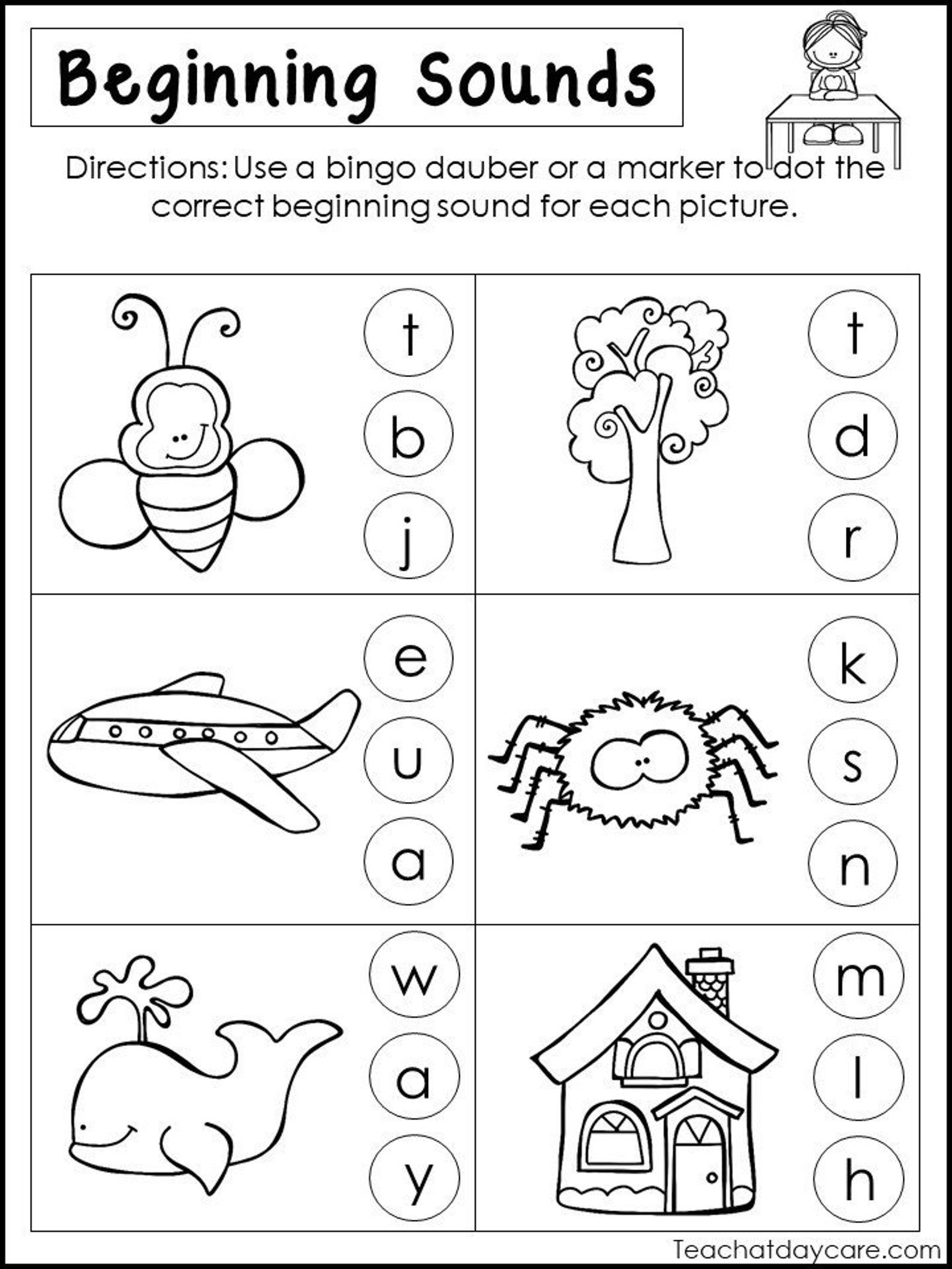 35 Kindergarten Worksheets Letter Sounds