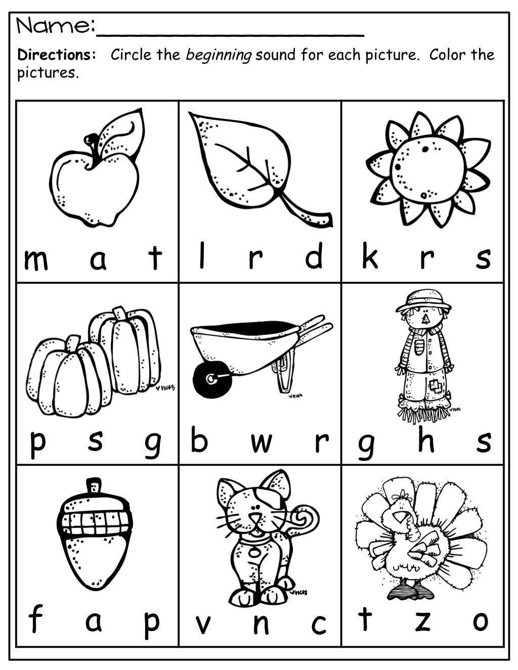 35 Kindergarten Worksheets Letter Sounds