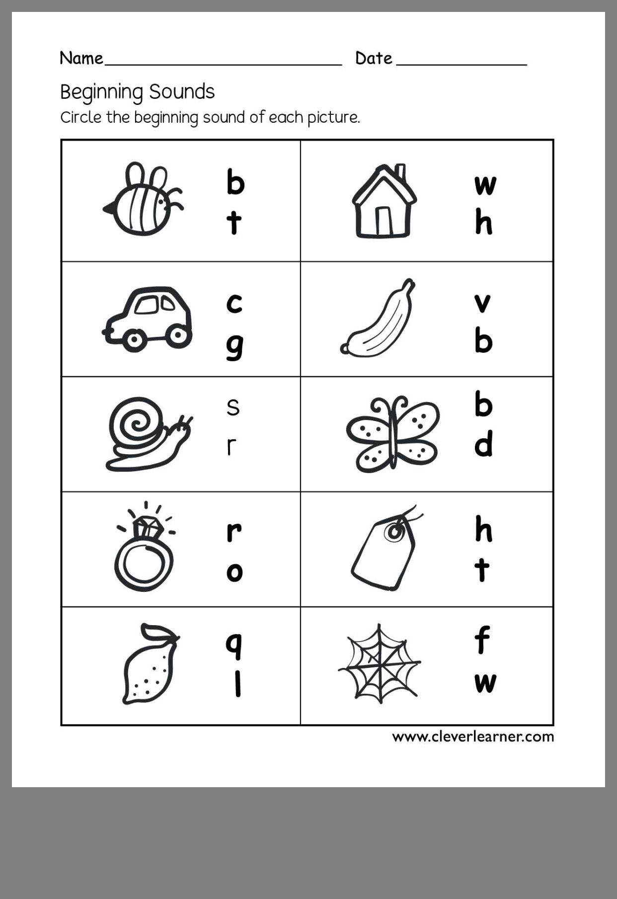 35 Kindergarten Worksheets Letter Sounds