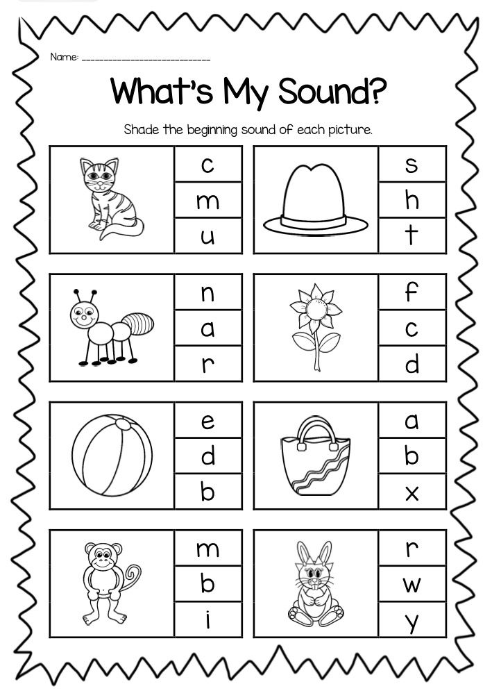 35 Kindergarten Worksheets Letter Sounds