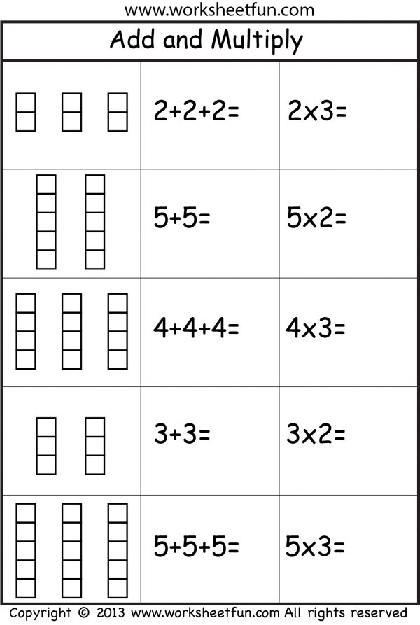 35 Math Multiplication Worksheets For Grade 2