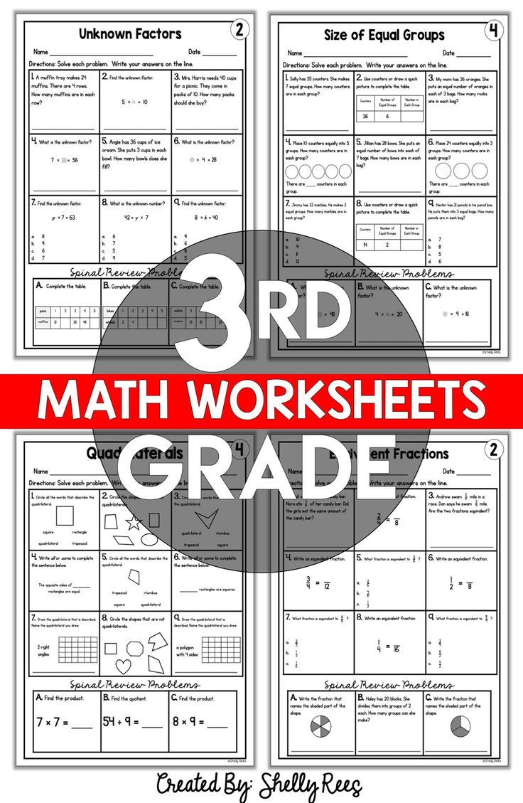 35 Math Worksheets 3Rd Grade