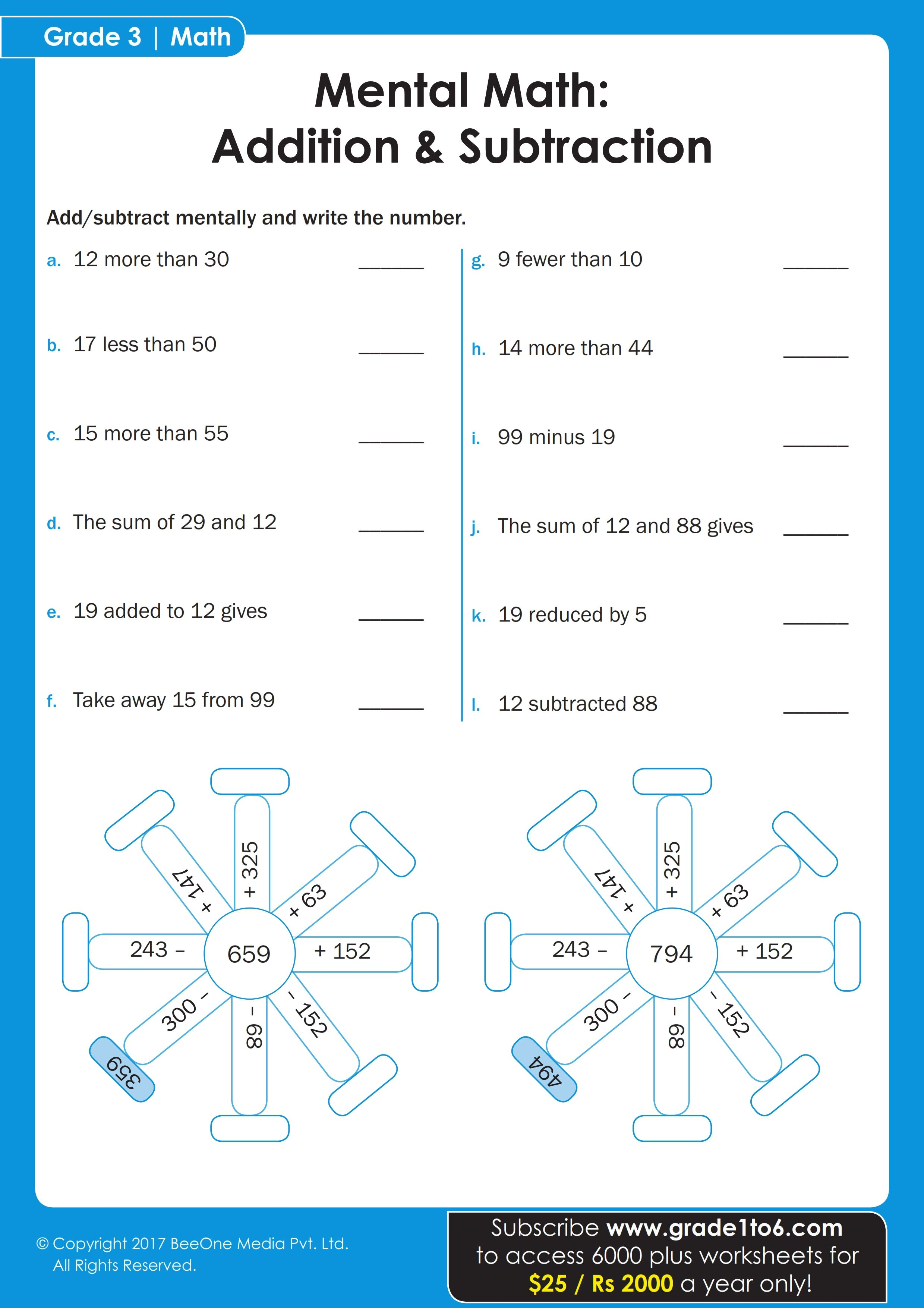 35 Math Worksheets 3Rd Grade