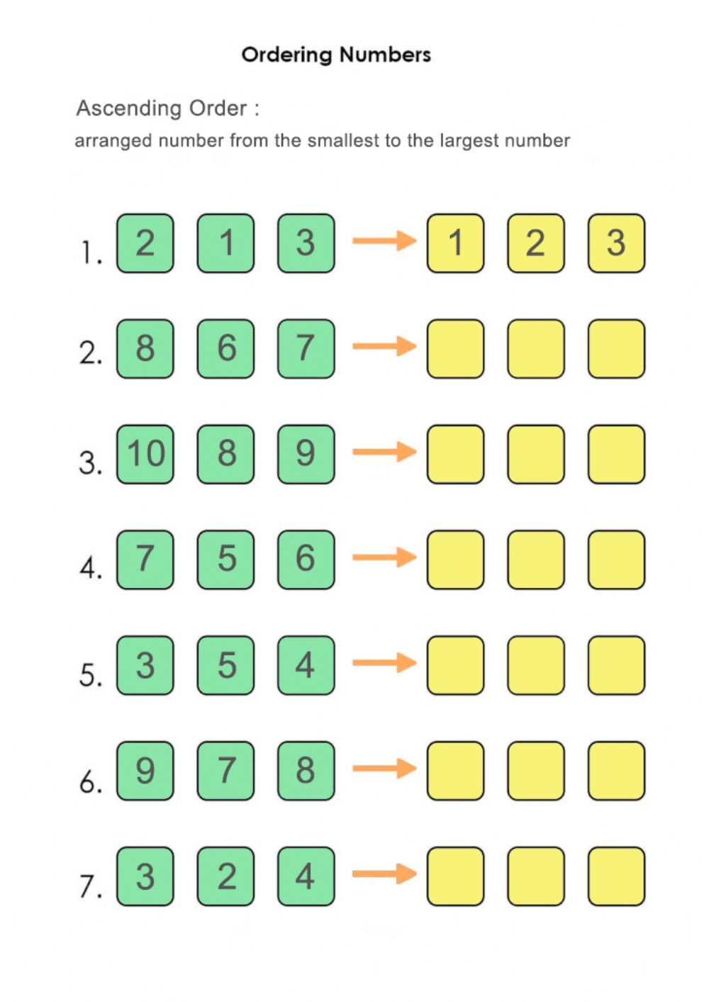 35 Math Worksheets Descending Order