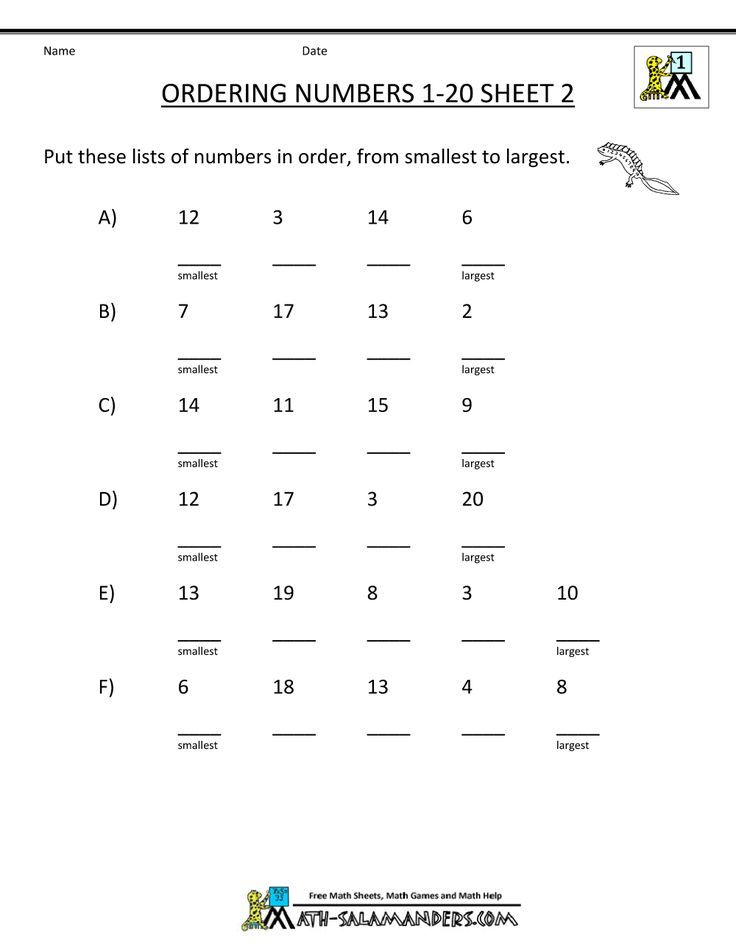 35 Math Worksheets Descending Order