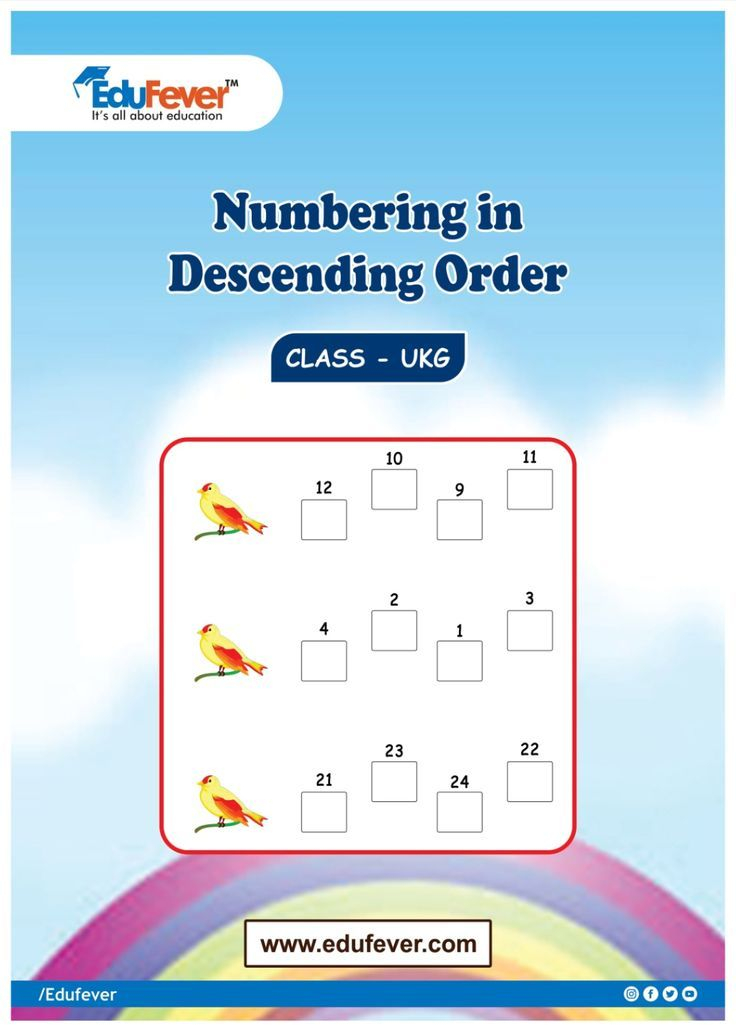 35 Math Worksheets Descending Order