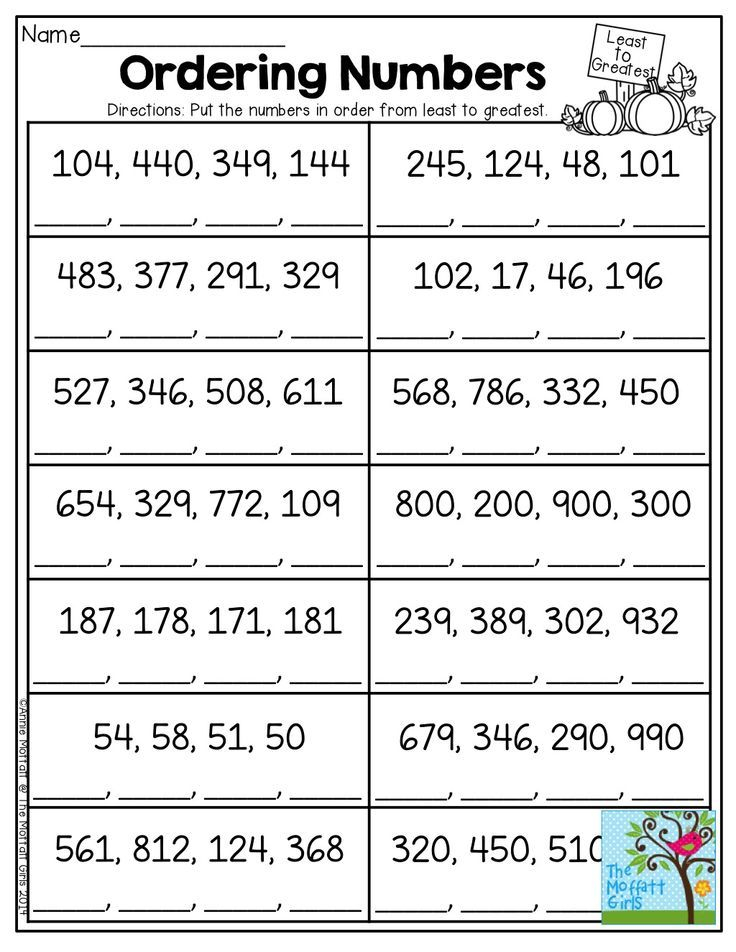 35 Math Worksheets Descending Order