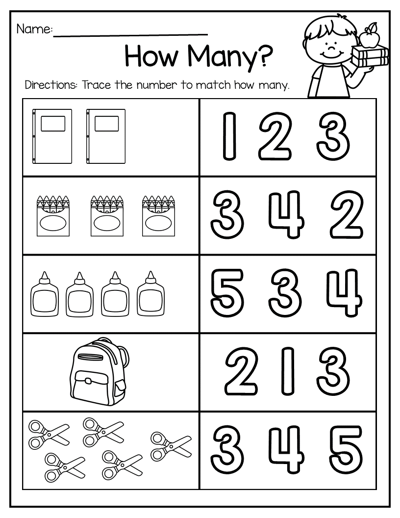 35 Preschool Math Worksheets Before And After