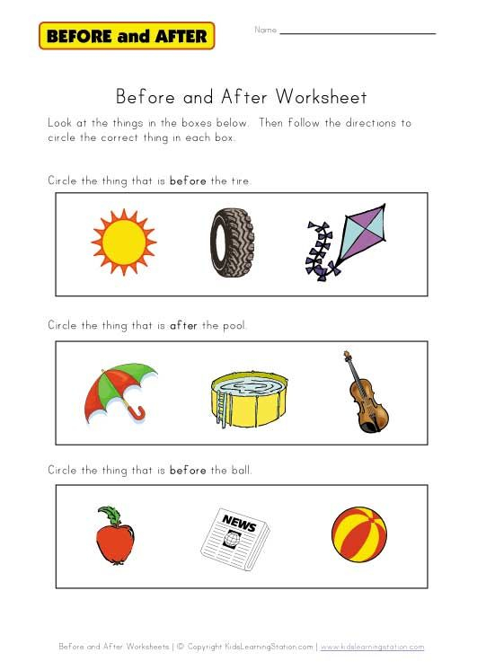 35 Preschool Math Worksheets Before And After