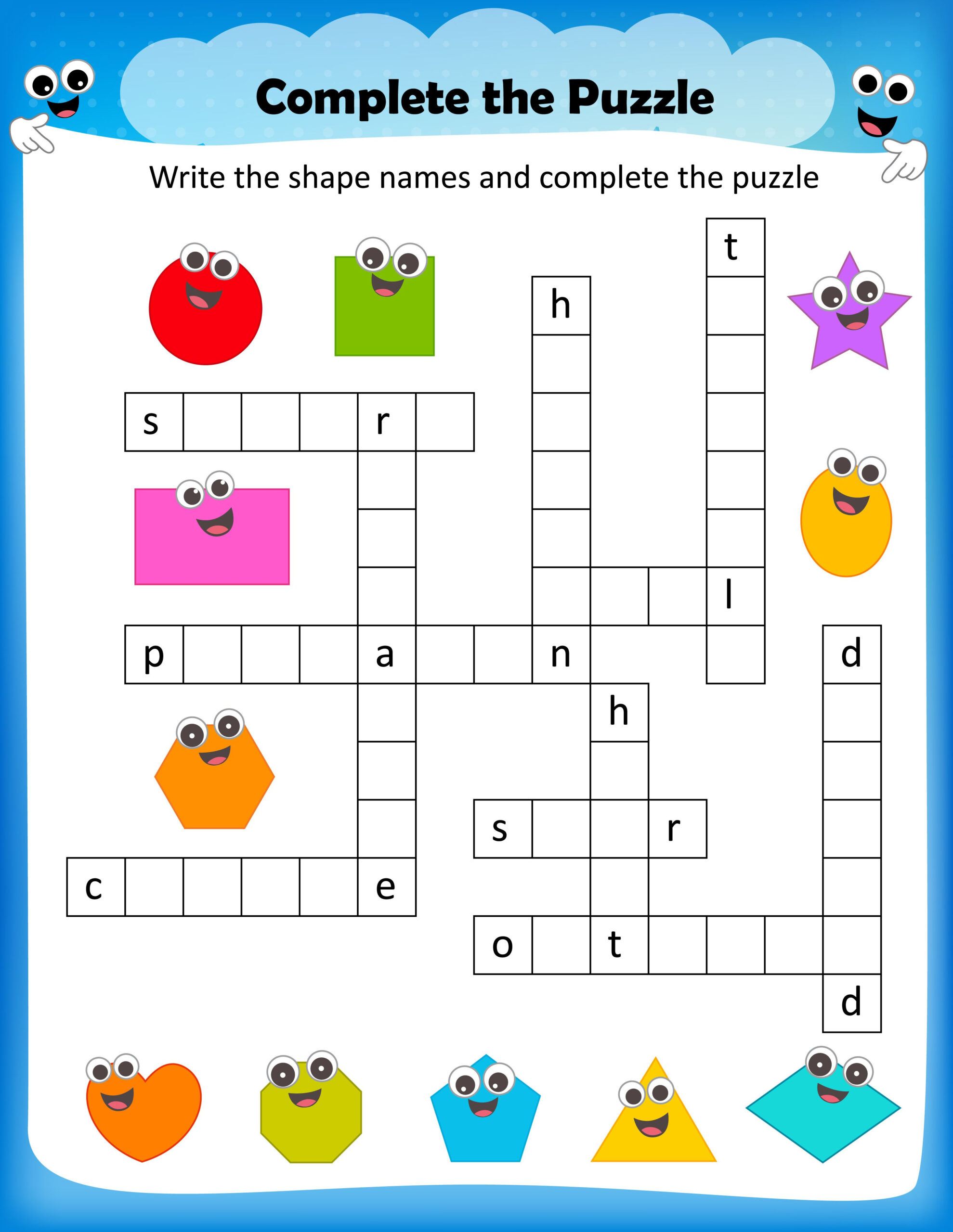 35 Puzzles Worksheets For Kindergarten