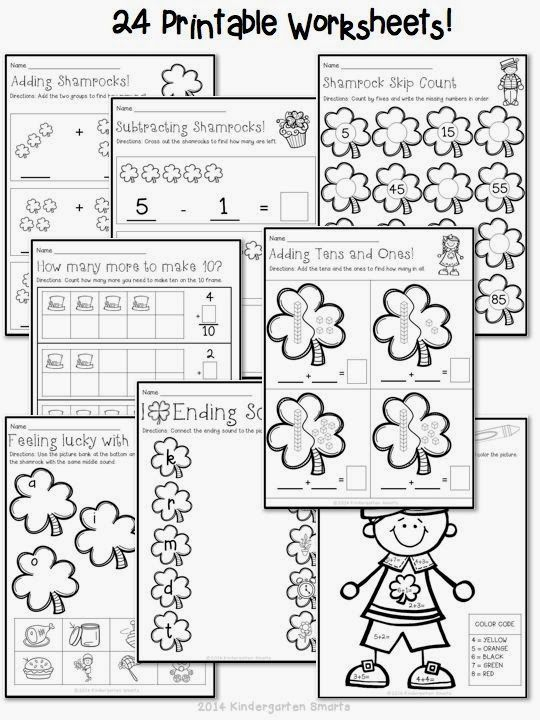 35 St Patricks Day Math Worksheets Preschool