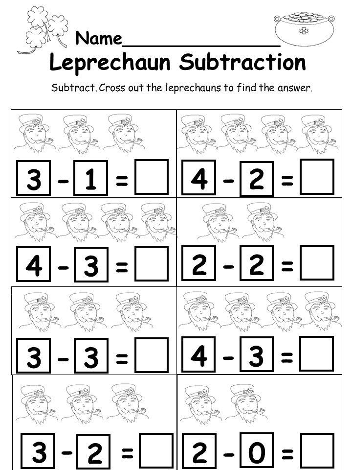 35 St Patricks Day Math Worksheets Preschool