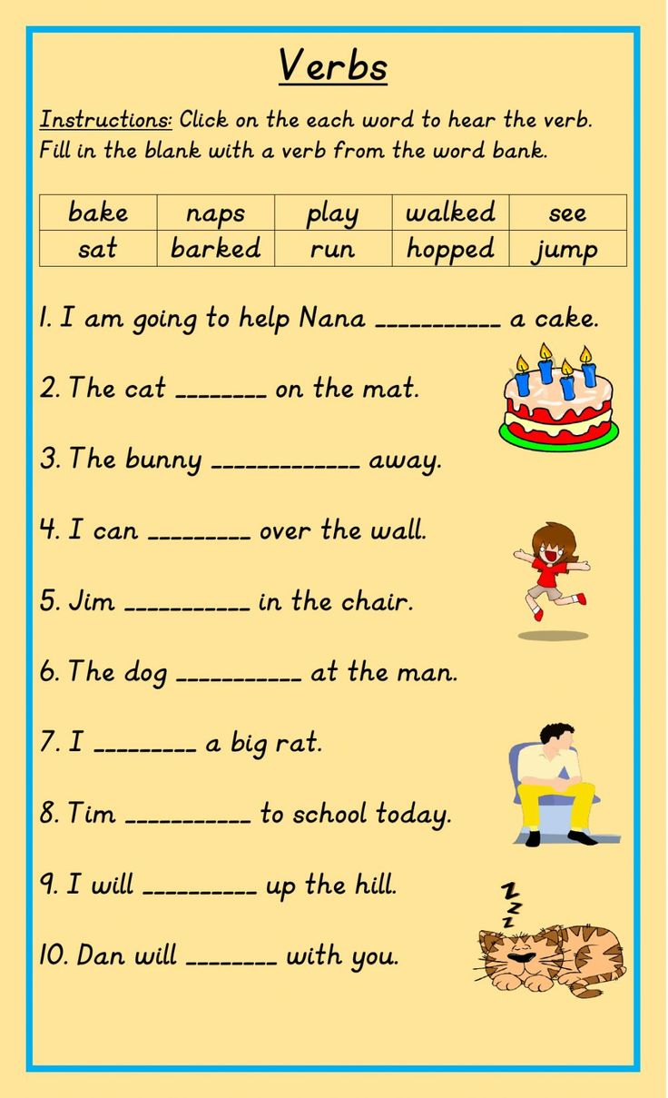 21 2Nd Grade English Worksheets Verbs