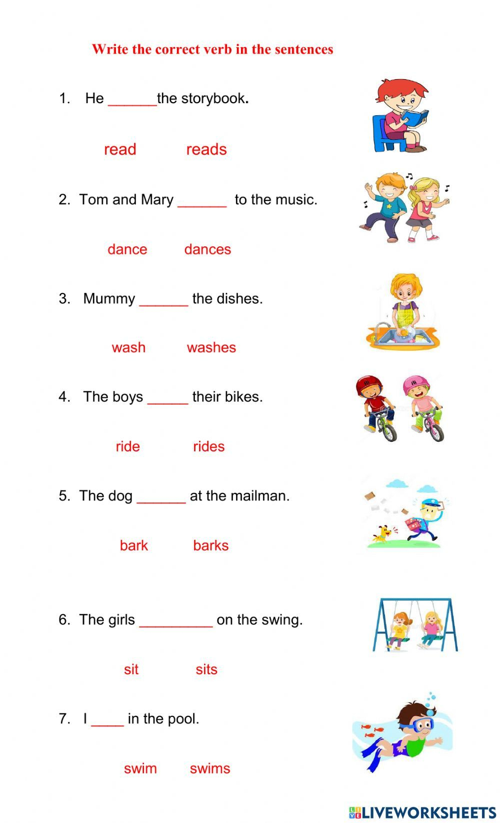 21 2Nd Grade English Worksheets Verbs