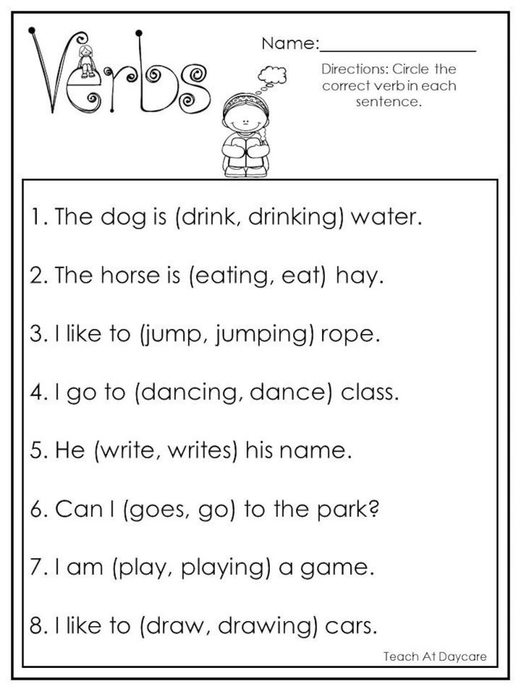 21 2Nd Grade English Worksheets Verbs
