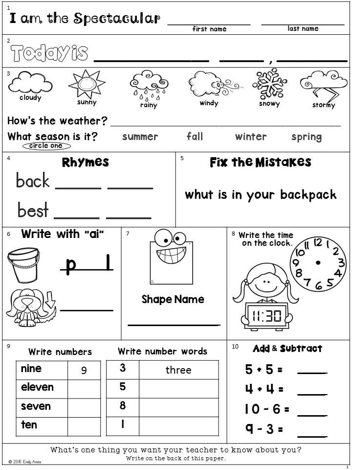 21 2Nd Grade Fun Worksheets Free Printable