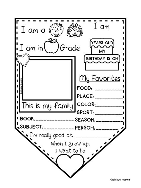 21 2Nd Grade Worksheets All About Me