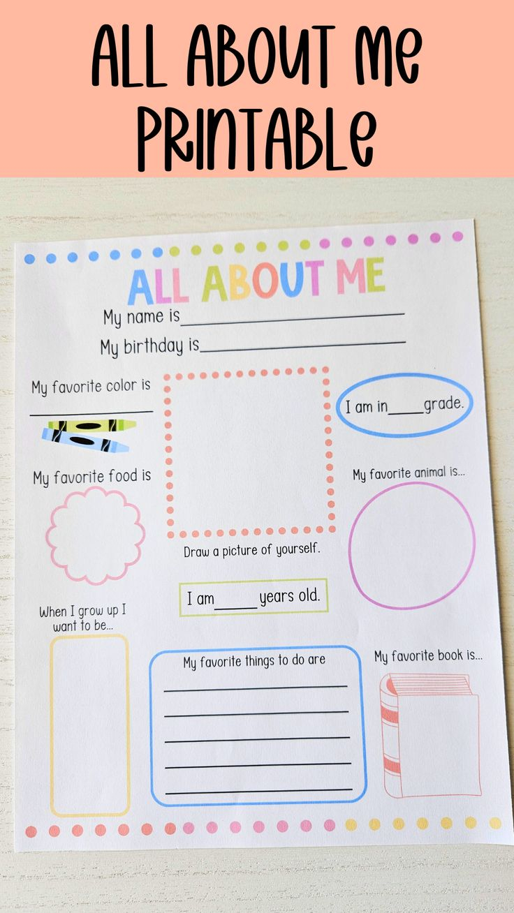 21 2Nd Grade Worksheets All About Me