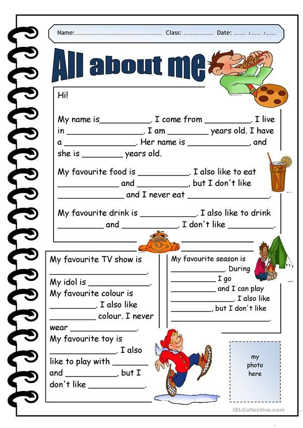 21 2Nd Grade Worksheets All About Me