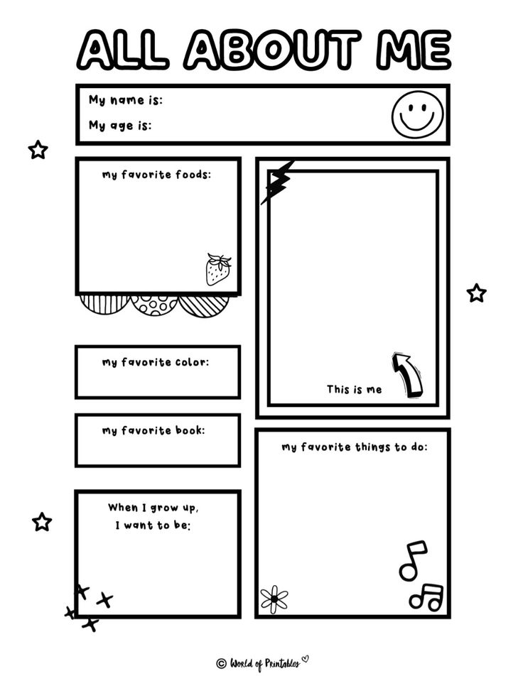 21 2Nd Grade Worksheets All About Me