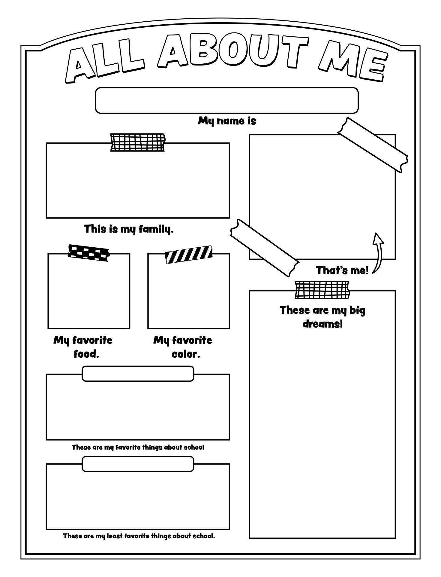 21 2Nd Grade Worksheets All About Me