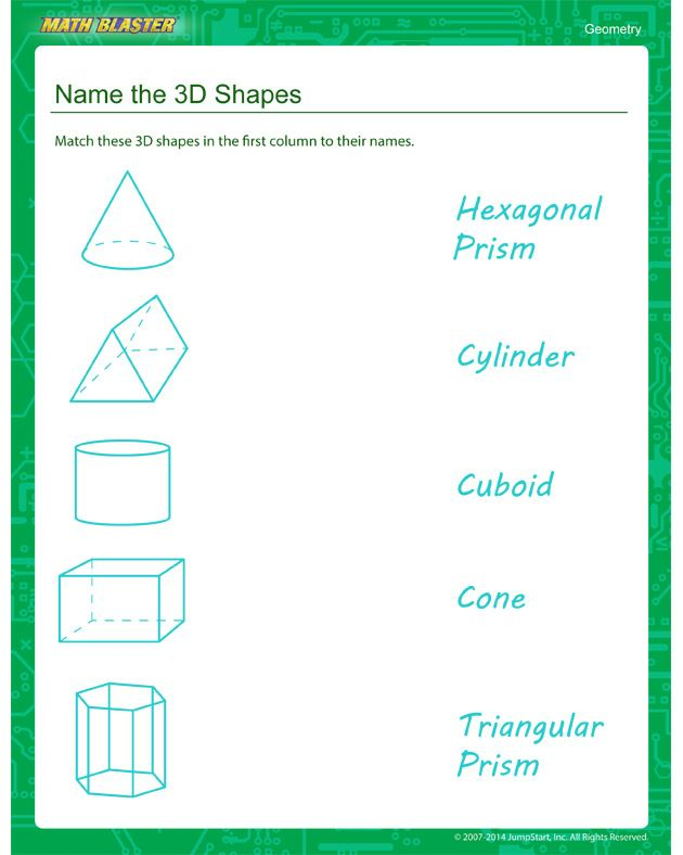 21 3D Shapes Worksheets 2Nd Grade
