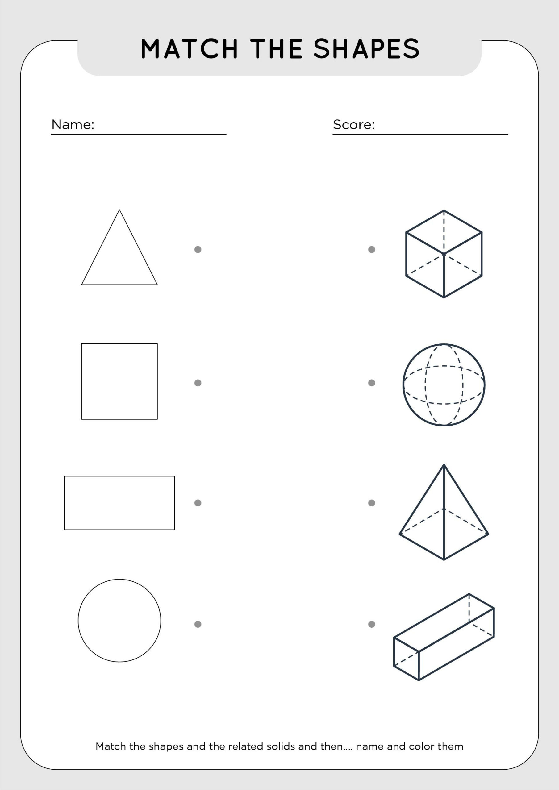 21 3D Shapes Worksheets 2Nd Grade