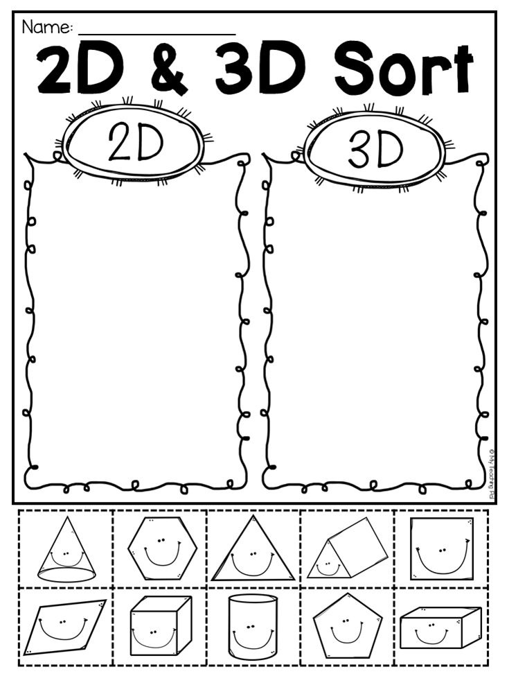 21 3D Shapes Worksheets 2Nd Grade