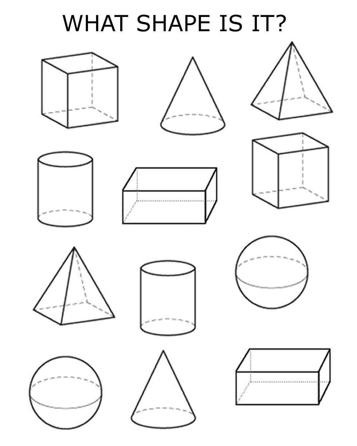 21 3D Shapes Worksheets 2Nd Grade