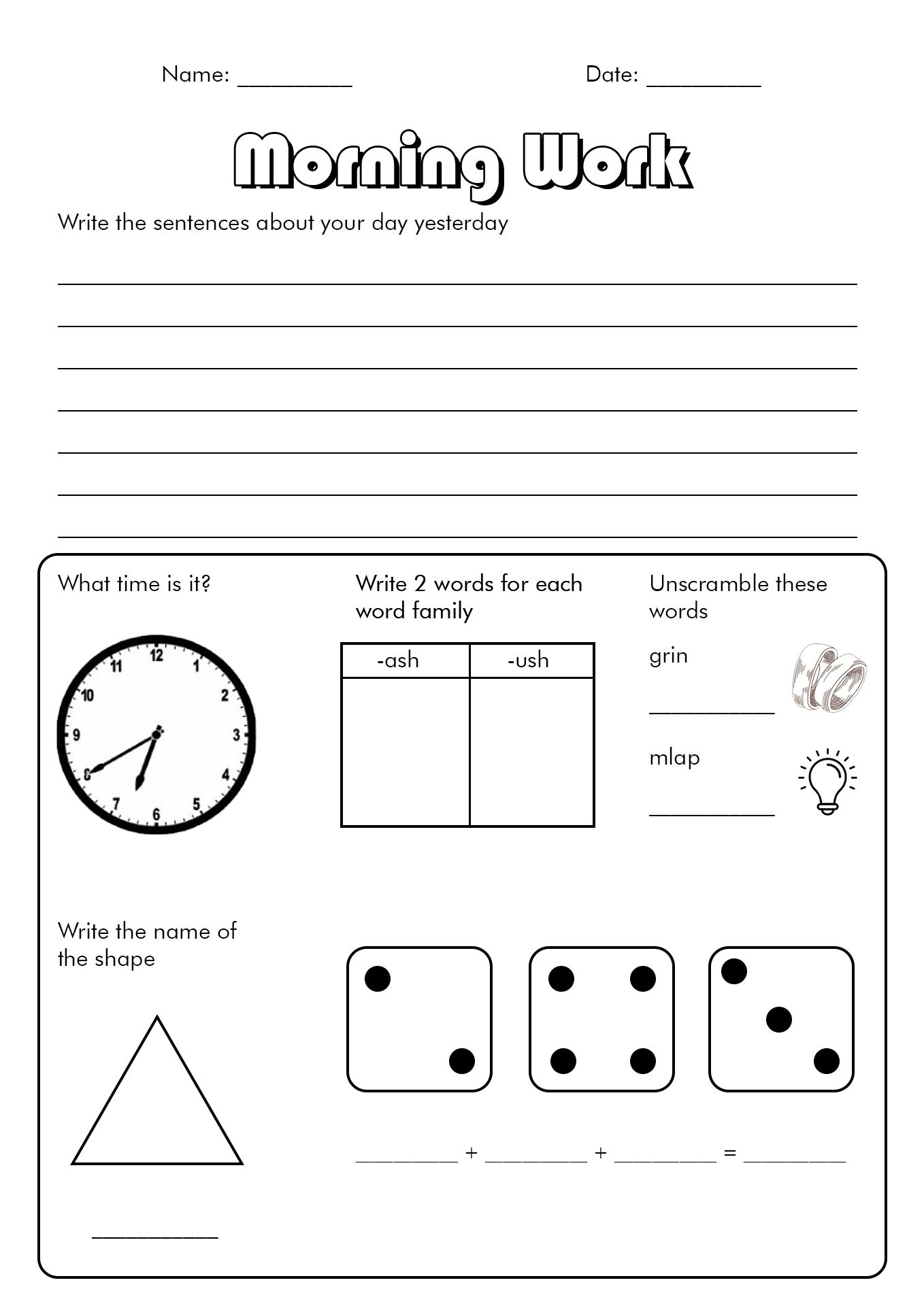 21 Activity Worksheets For 2Nd Grade