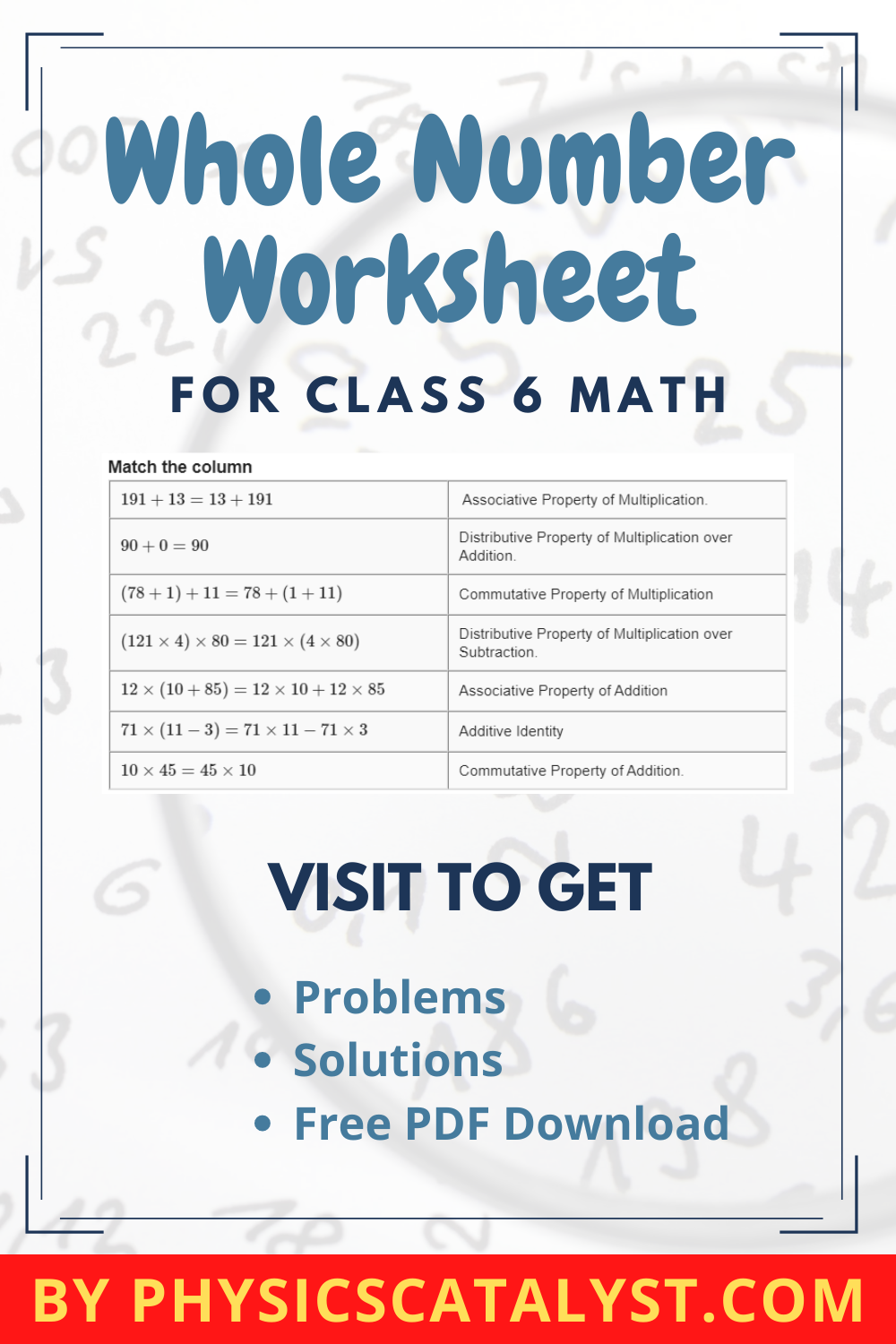 21 Addition And Subtraction Of Whole Numbers Worksheets