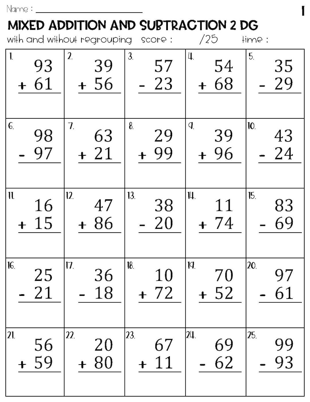 21 Addition And Subtraction Worksheets Grade 6