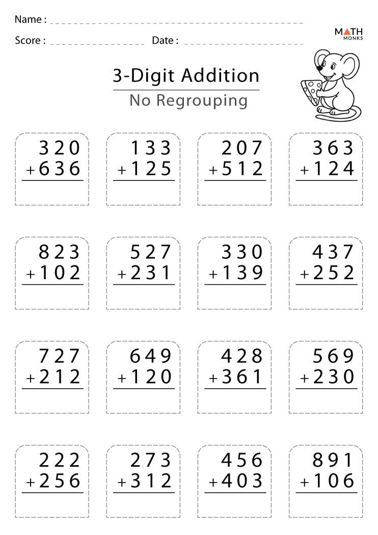 21 Addition With Carrying Worksheets Grade 1