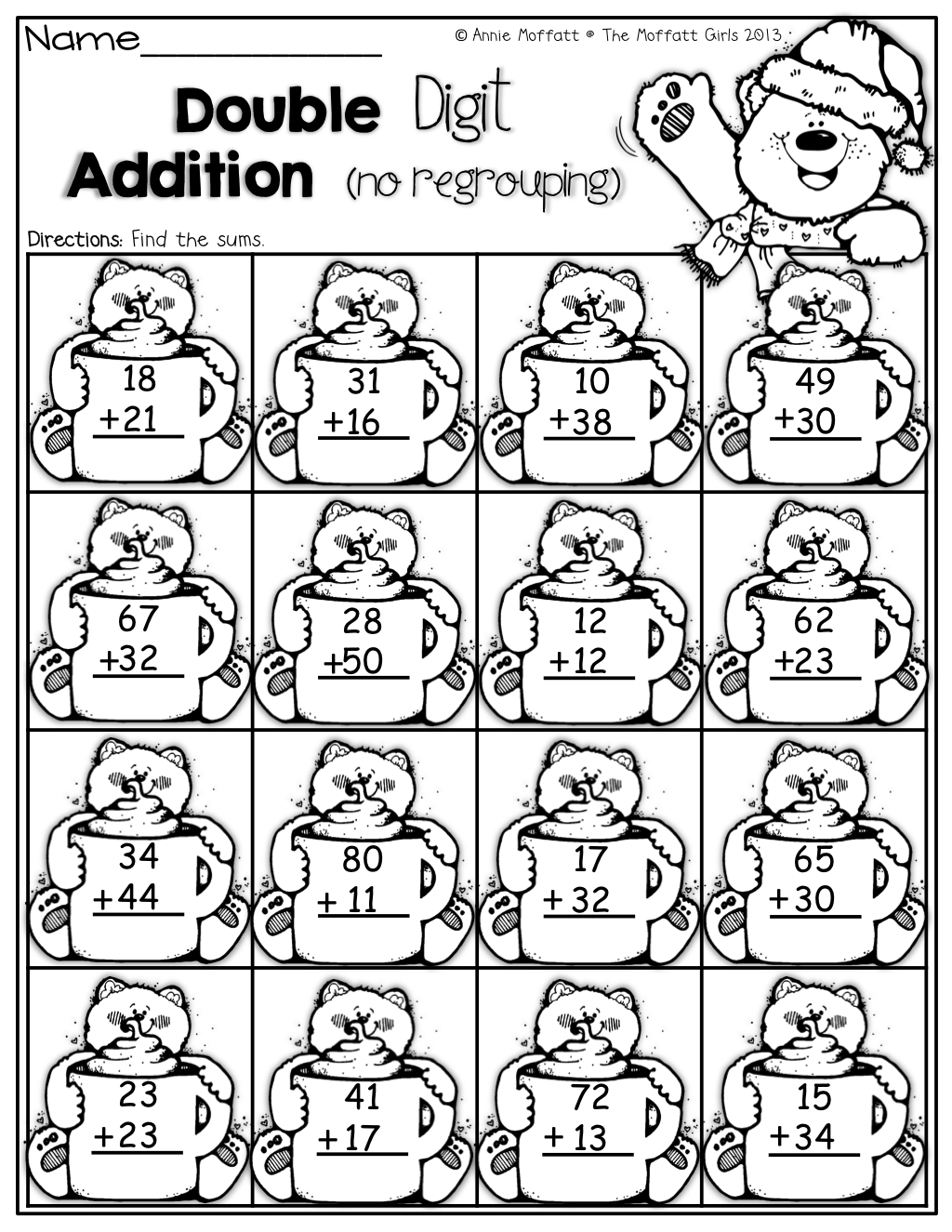 21 Addition With Carrying Worksheets Grade 1