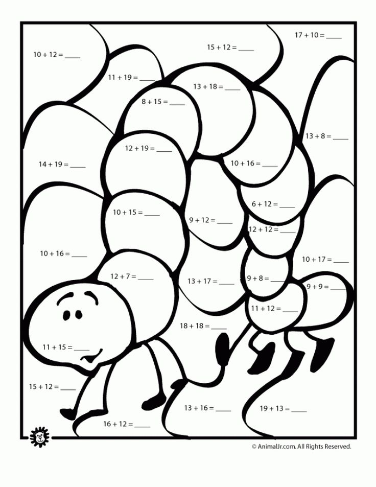 21 Addition Worksheets 2Nd Coloring