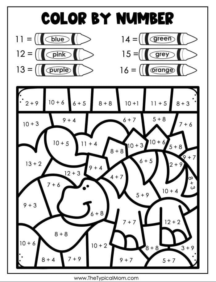 21 Addition Worksheets 2Nd Coloring