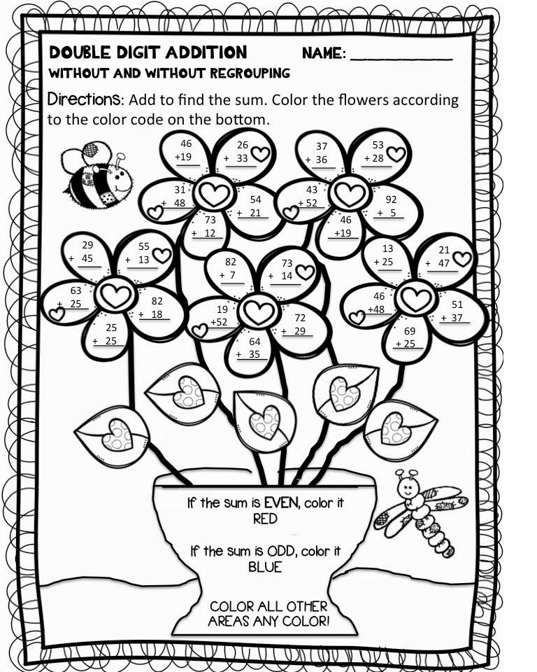 21 Addition Worksheets 2Nd Coloring
