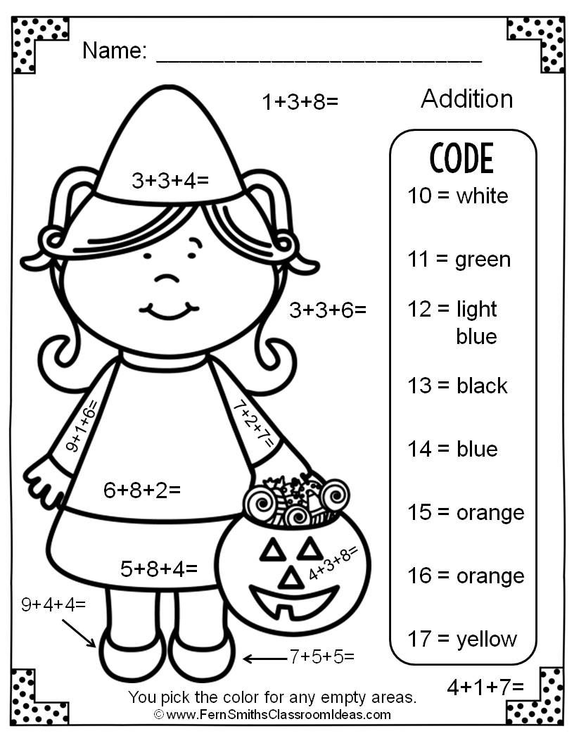21 Addition Worksheets 2Nd Coloring