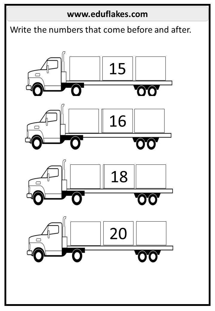 21 Before And After Worksheets Kindergarten Math