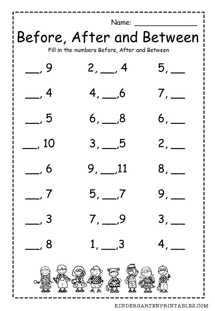 21 Before And After Worksheets Kindergarten Math