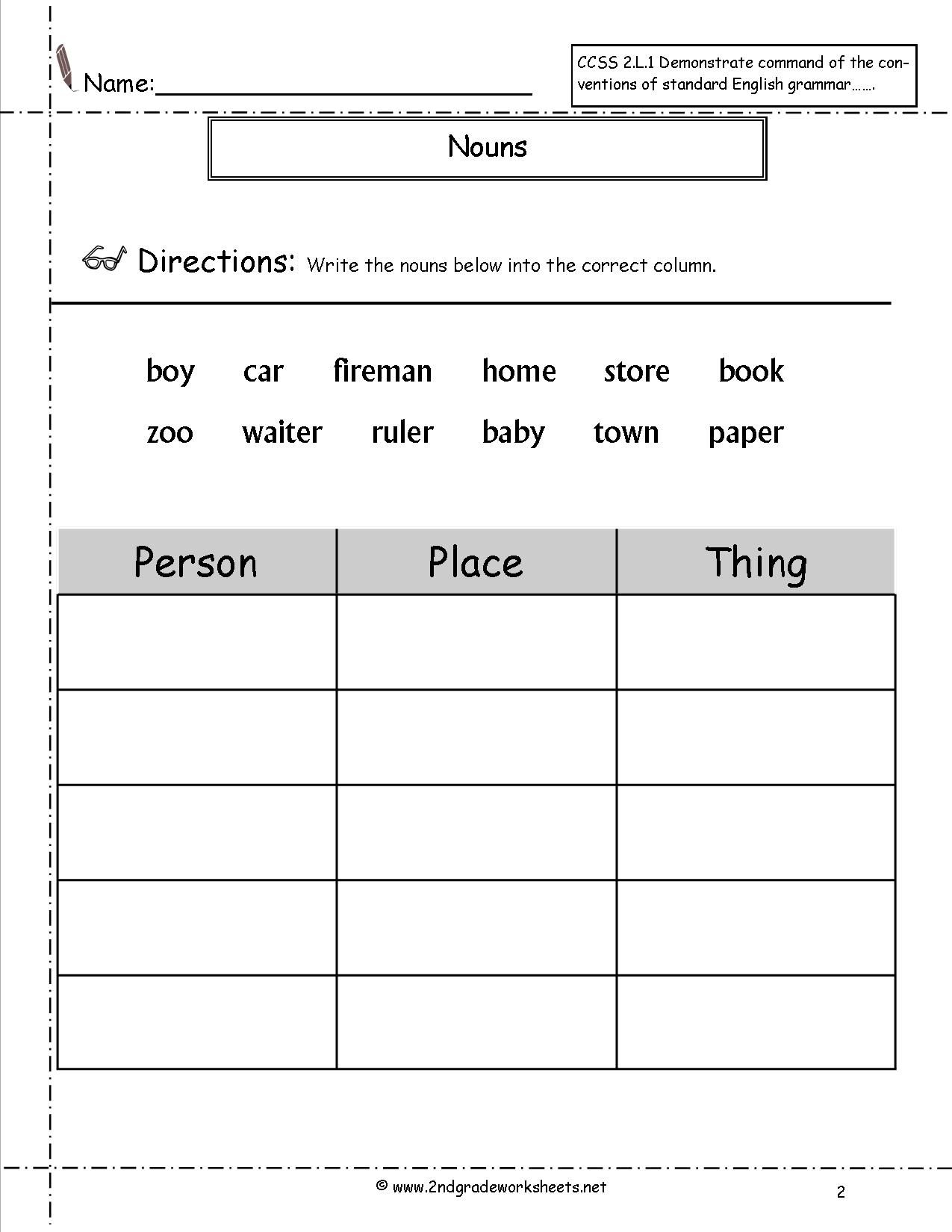 21 Collective Nouns Worksheet 2Nd Grade Worksheets
