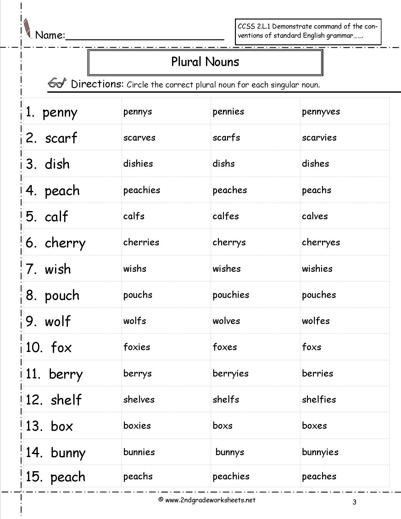 21 Collective Nouns Worksheet 2Nd Grade Worksheets